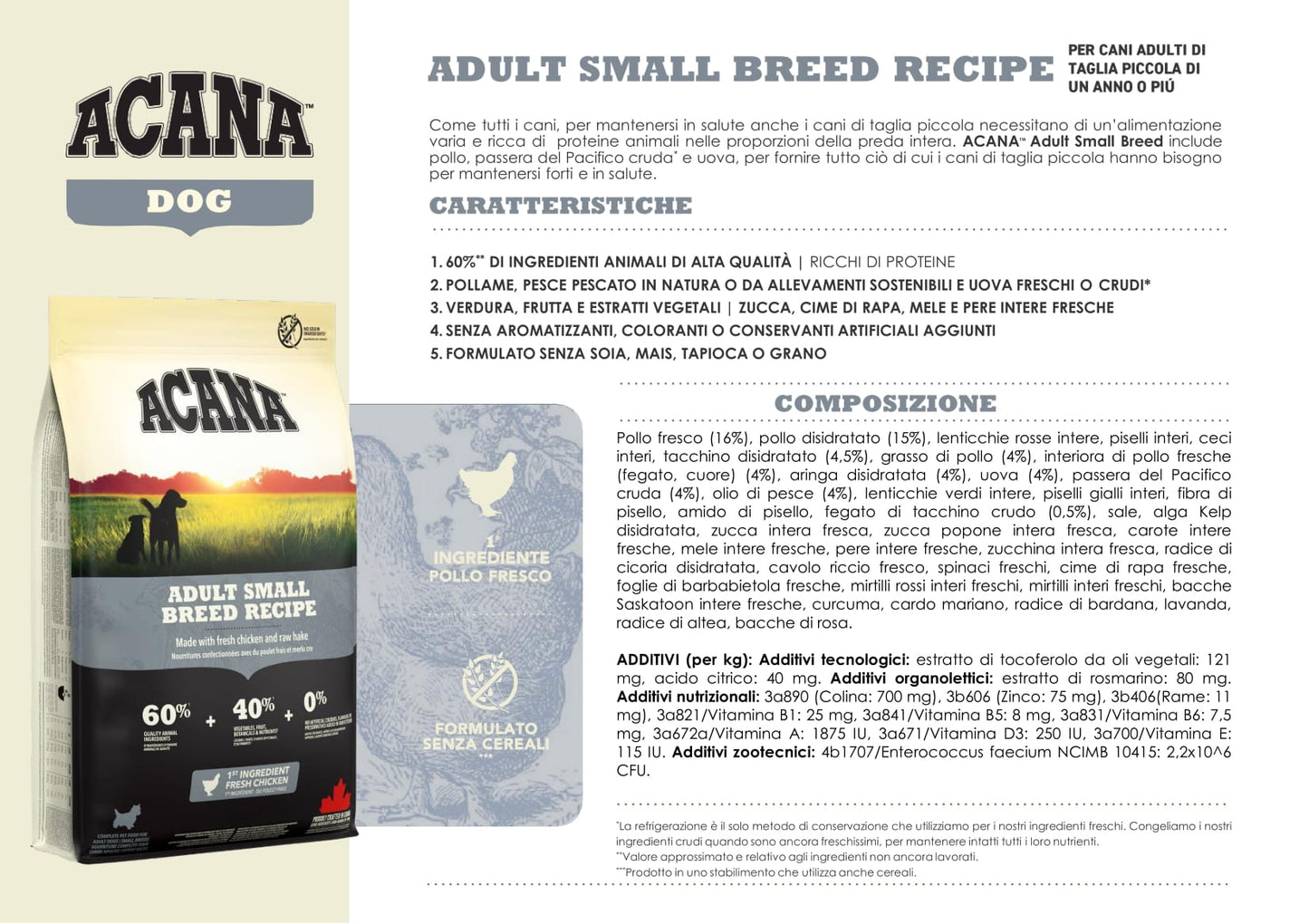 Acana Dog Adult Small Breed Recipe 2 kg