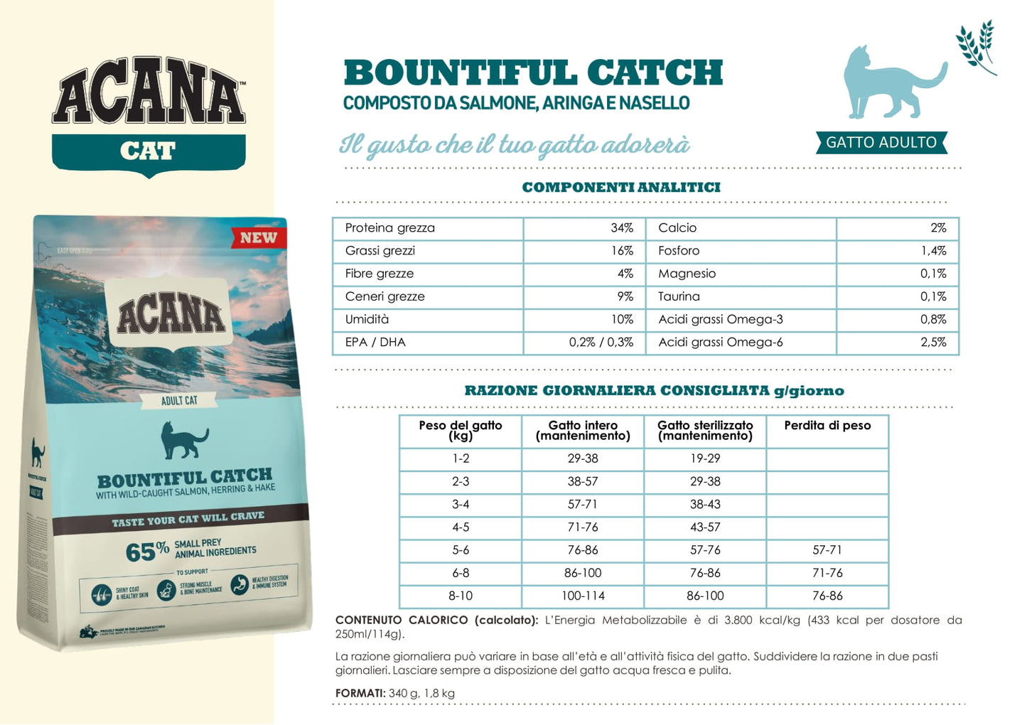Acana Adult Cat Bountiful Catch 1,8 kg