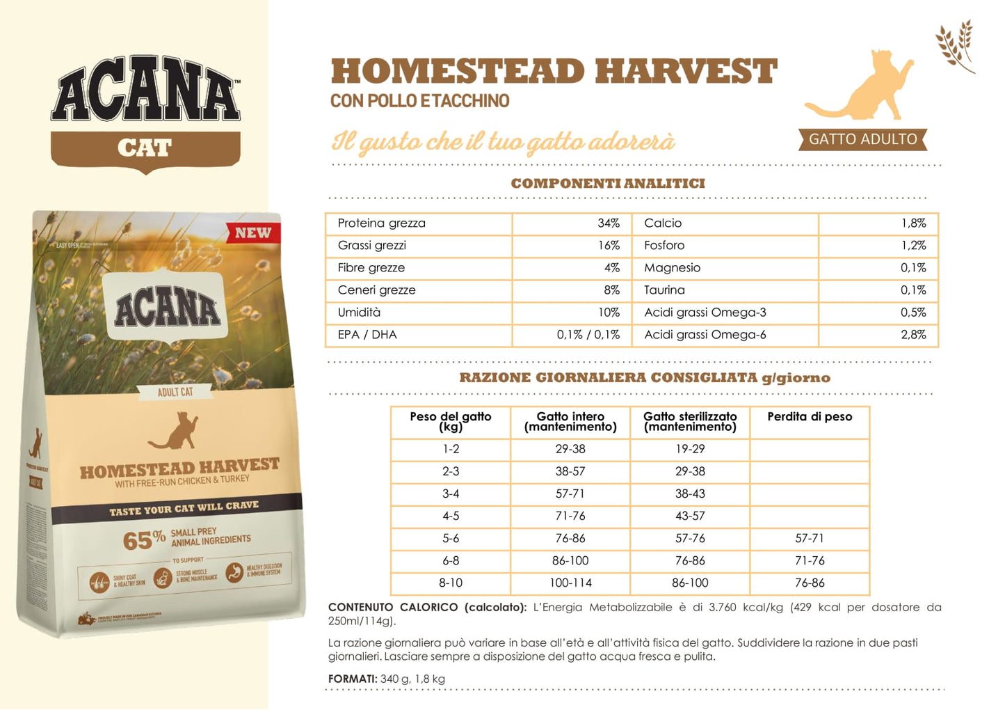 Acana Adult Cat Homestead Harvest 1,8 kg