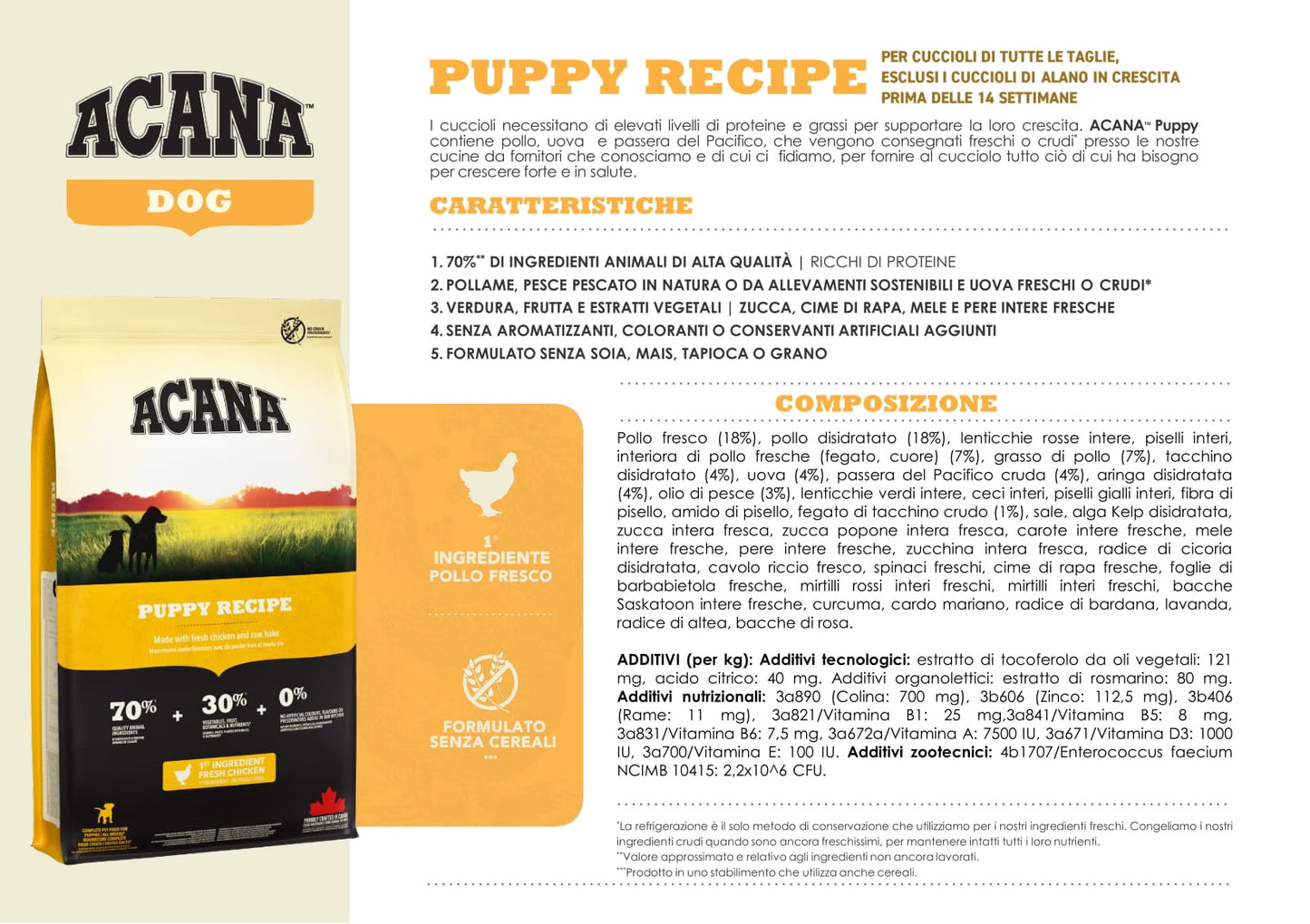 Acana Dog Puppy Recipe 2 kg