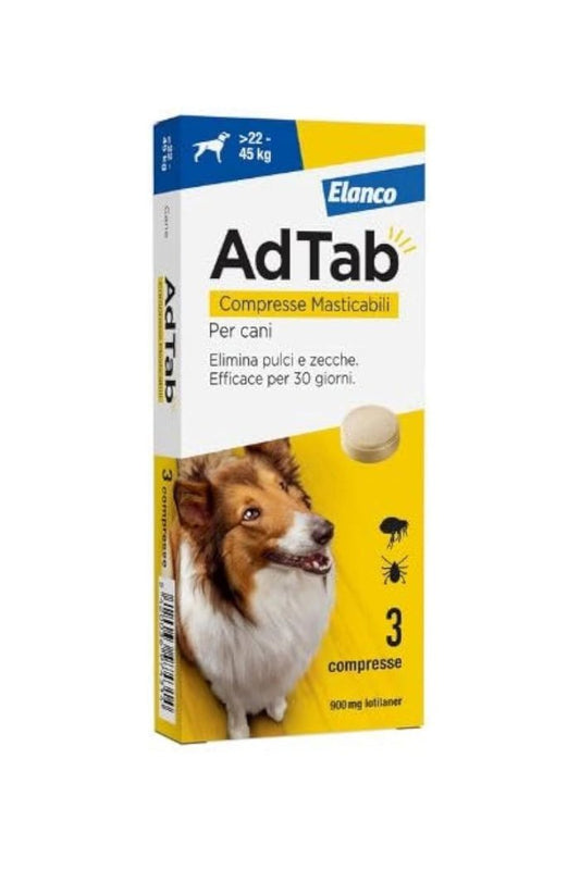 AdTab Compresse Masticabili per Cani da 22 kg a 45 kg