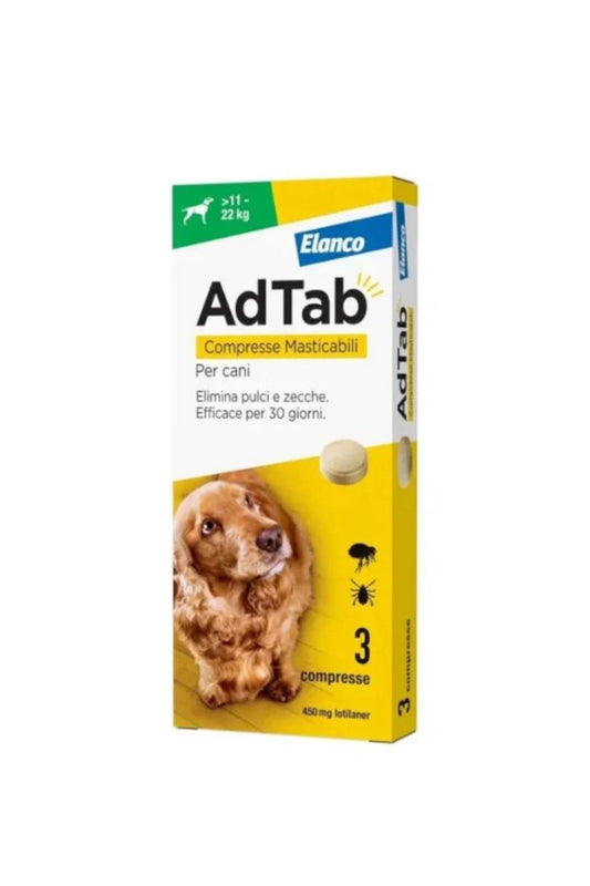 AdTab Compresse Masticabili per Cani da 11 kg a 22 kg
