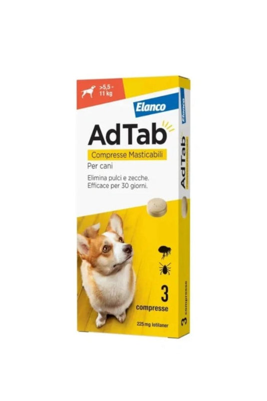 AdTab Compresse Masticabili per Cani da 5,5 kg a 11 kg