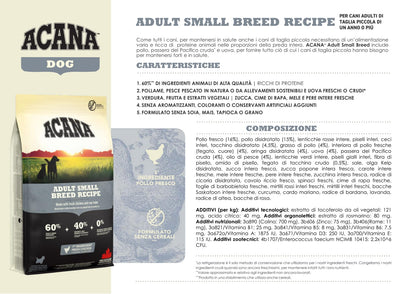 Acana Dog Adult Small Breed Recipe 2 kg
