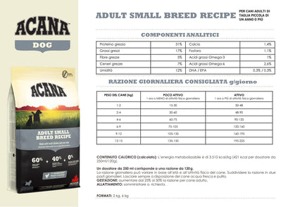 Acana Dog Adult Small Breed Recipe 2 kg