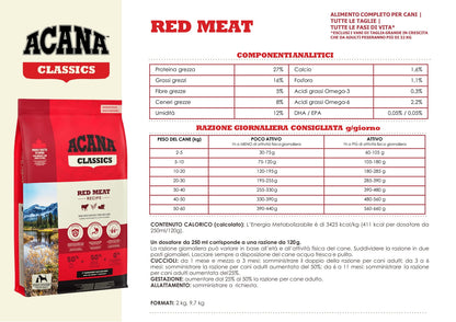 Acana Dog Classics Red Meat Recipe 9,7 kg