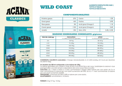 Acana Dog Classics Wild Coast Recipe 2 kg